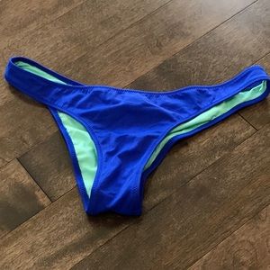 Victoria’s Secret Itsy Ruched Blue Bottom Medium